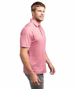 TravisMathew Classy Mens Golf Polo 41 TravisMathew Classy Mens Golf Polo -Wedges Sales CLASSY HTHRCARDINAL 1