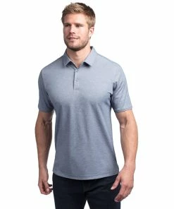 TravisMathew Classy Mens Golf Polo 37 TravisMathew Classy Mens Golf Polo -Wedges Sales CLASSY HTHVINTINDIGO