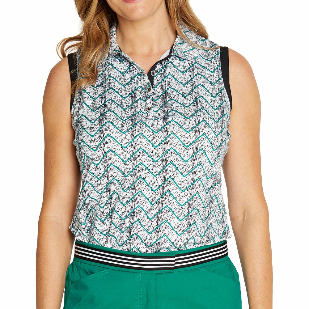 GGBlue Holly Womens Sleeveless Golf Polo 5 GGBlue Holly Womens Sleeveless Golf Polo - Image 3