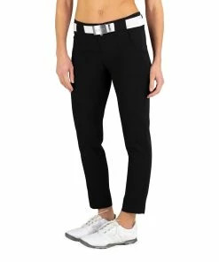 JoFit Belted Cropped Ankle Womens Golf Pants 12 JoFit Belted Cropped Ankle Womens Golf Pants -Wedges Sales GB510 BLKBLACK 2
