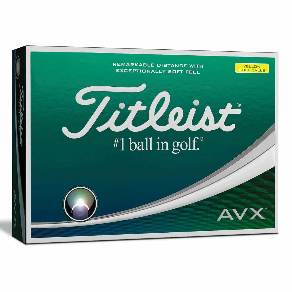 Titleist AVX Yellow Golf Balls - Dozen 3 Titleist AVX Yellow Golf Balls - Dozen