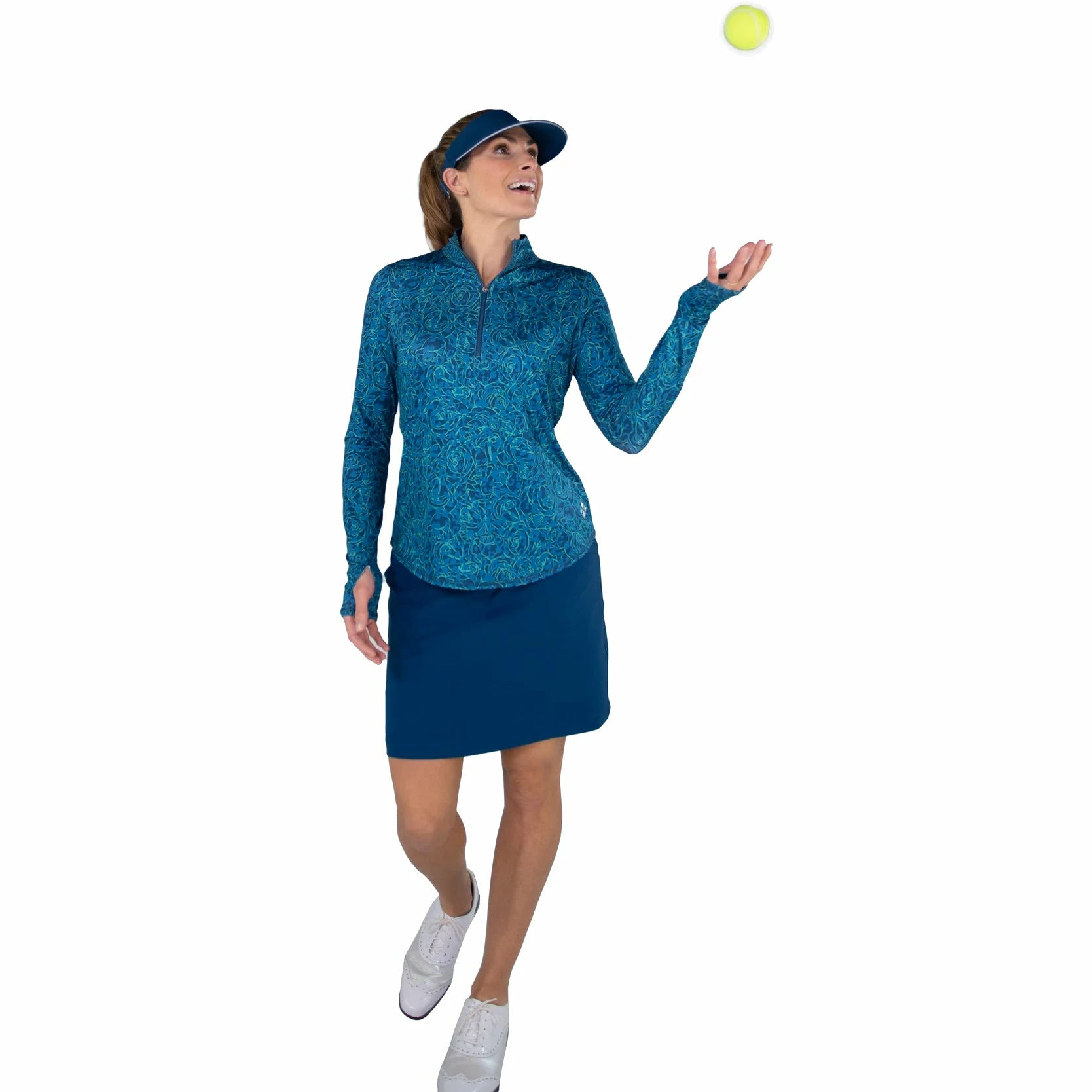 Jofit UV Womens Long Sleeve Golf Mock 3 Jofit UV Womens Long Sleeve Golf Mock