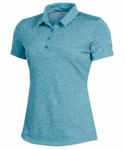 Under Armour Zinger 2.0 Heather Womens Golf Polo -Wedges Sales UW0467 CRESTBLUE110T