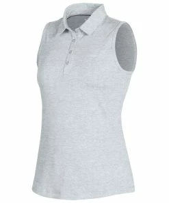 Under Armour Zinger 2.0 Heathered Womens Sleeveless Golf Polo -Wedges Sales UW0468 9013MODGREY