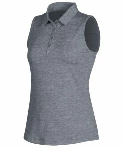 Under Armour Zinger 2.0 Heathered Womens Sleeveless Golf Polo -Wedges Sales UW0468 9171PITCHGREY
