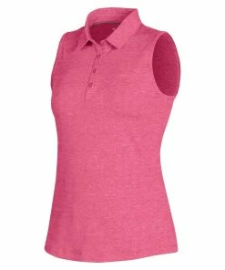 Under Armour Zinger 2.0 Heathered Womens Sleeveless Golf Polo -Wedges Sales UW0468 CERISE550T