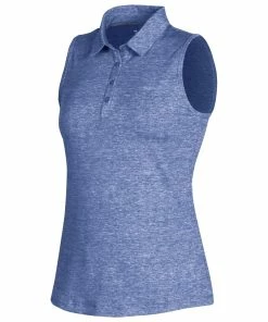 Under Armour Zinger 2.0 Heathered Womens Sleeveless Golf Polo -Wedges Sales UW0468 STARLIGHT150T